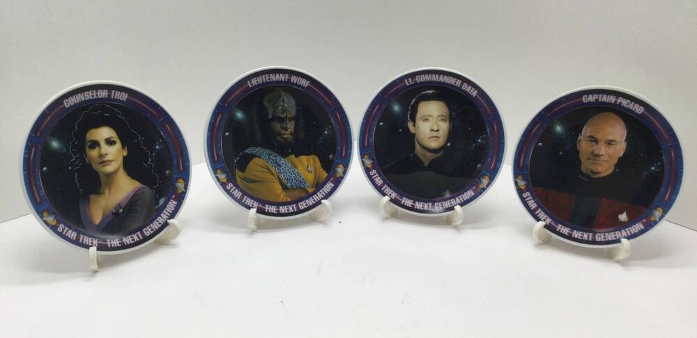 Star Trek Collector Mini Plates 1992 Lot of 4